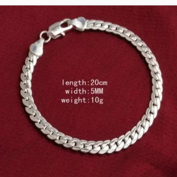 NEW 2pcs Set - 16" 925 STERLING SILVER FLAT SNAKE CHAIN NECKLACE & 8" BRACELET - Picture 13 of 14